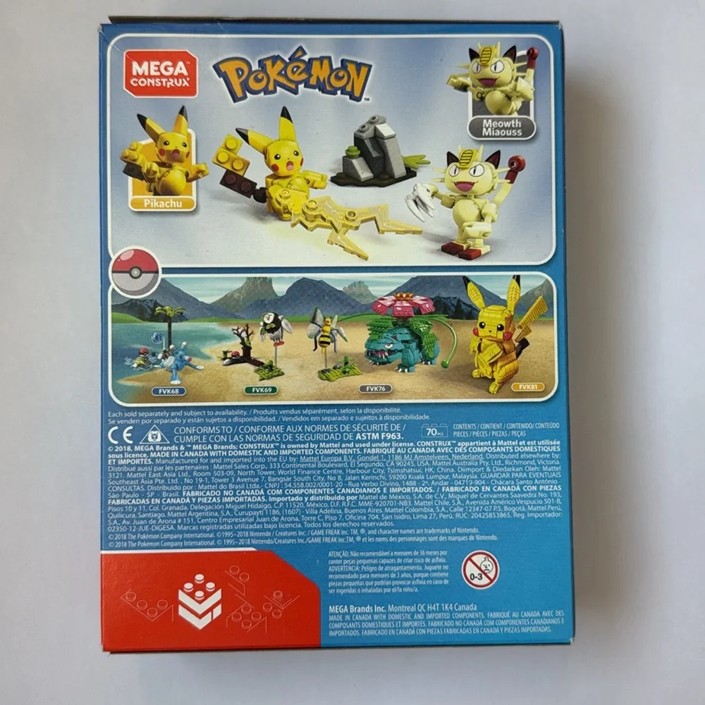 Mega Construx Pokemon Pikachu & Meowth Showdown Building Set. NEW IN BOX